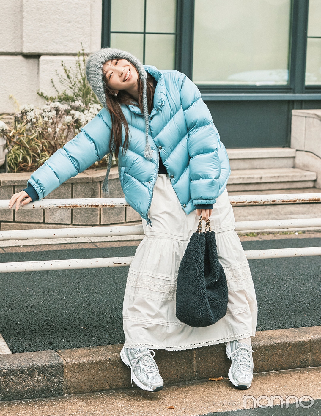 【non-no web】岡本夏美が着こなす大学生の毎日コーデ