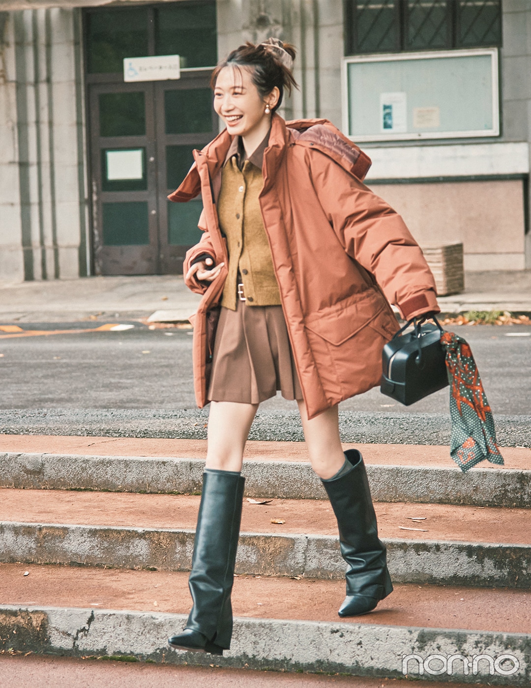 【non-no web】岡本夏美が着こなす大学生の毎日コーデ