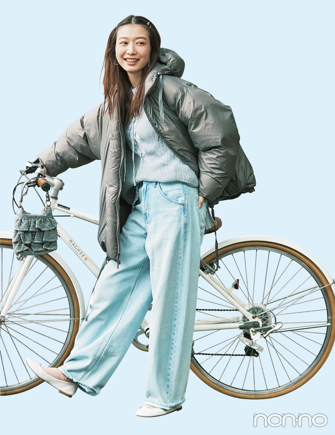 【non-no web】岡本夏美が着こなす大学生の毎日コーデ