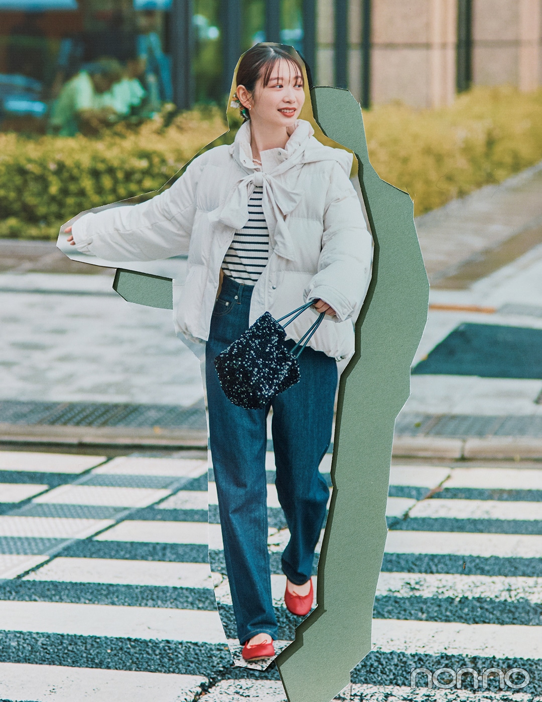 【non-no web】岡本夏美が着こなす大学生の毎日コーデ