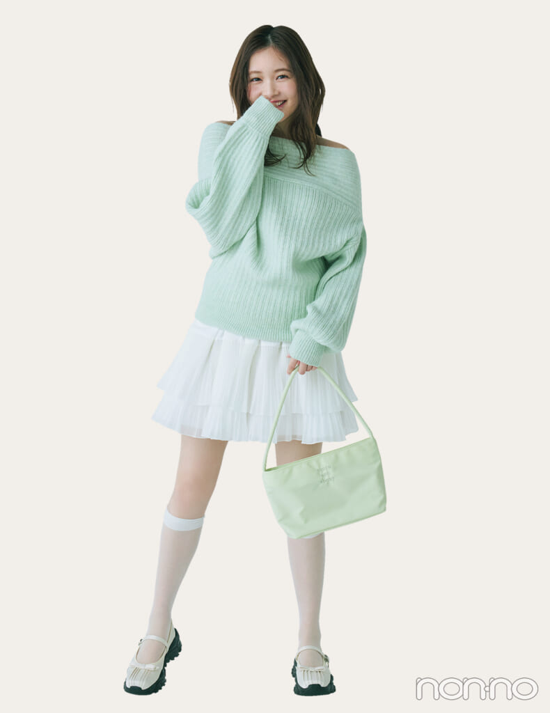【non-no web】久間田琳加が着こなす大学生の毎日コーデ