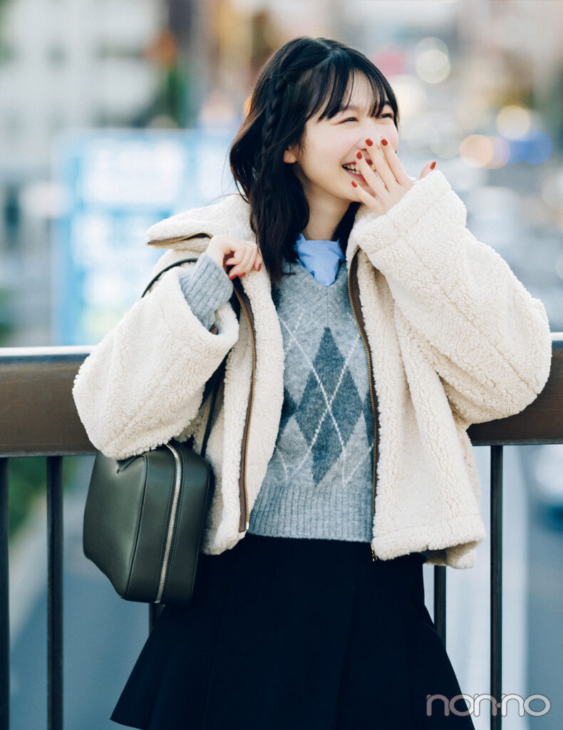 【non-no web】岡本夏美が着こなす大学生の毎日コーデ