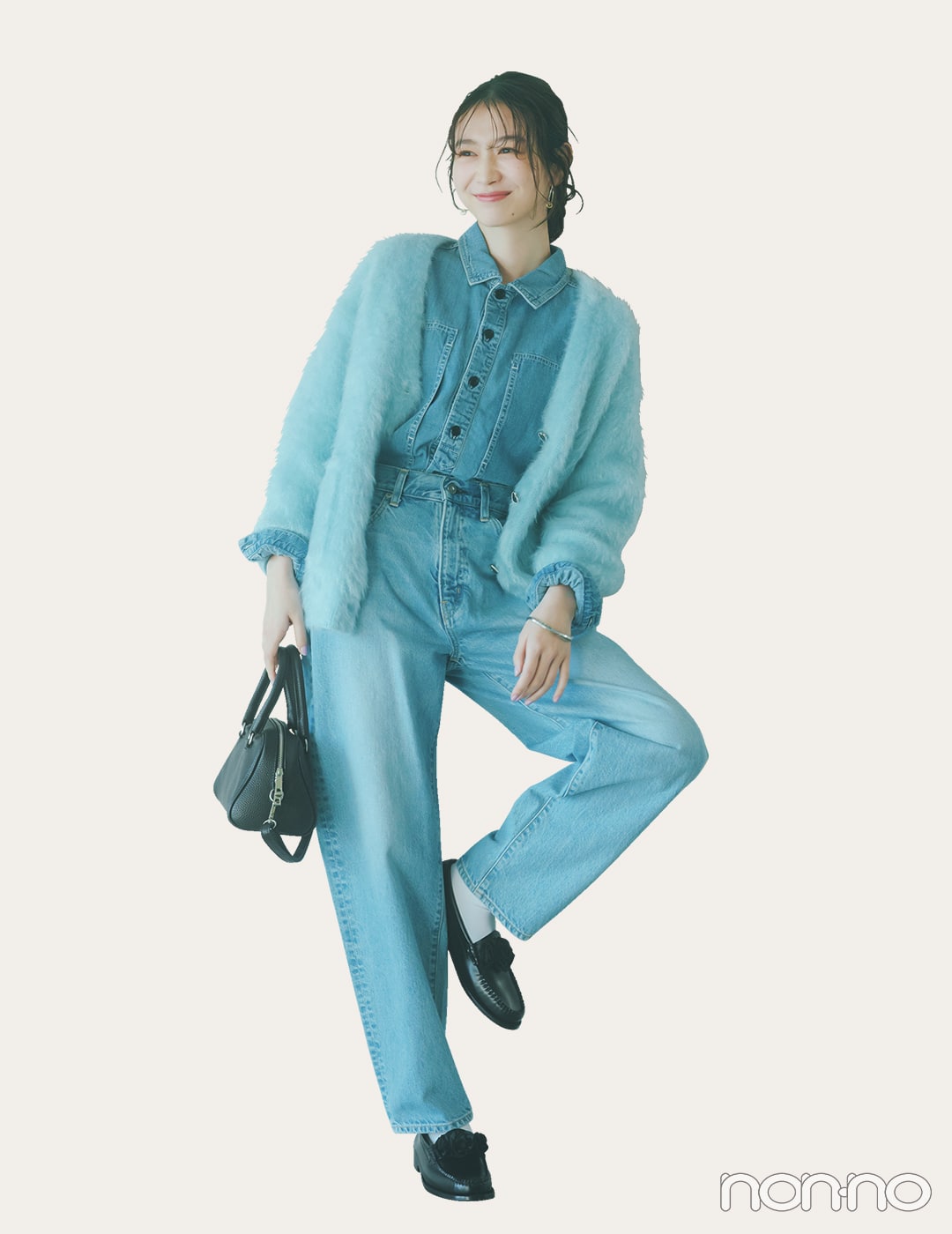 【non-no web】岡本夏美が着こなす大学生の毎日コーデ