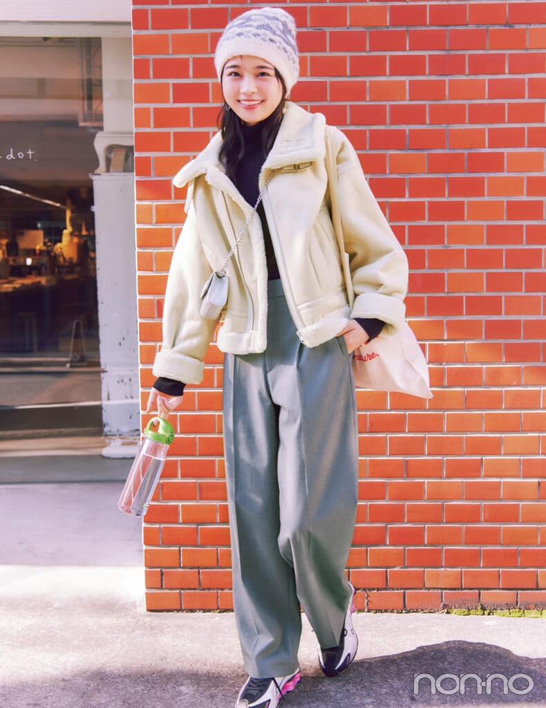 【non-no web】林芽亜里が着こなす大学生の毎日コーデ