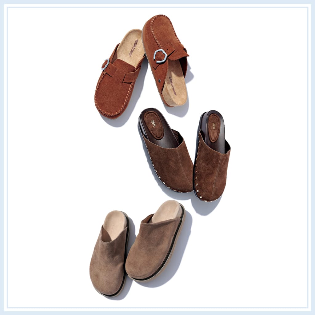 春靴のスウェード調サボ3足