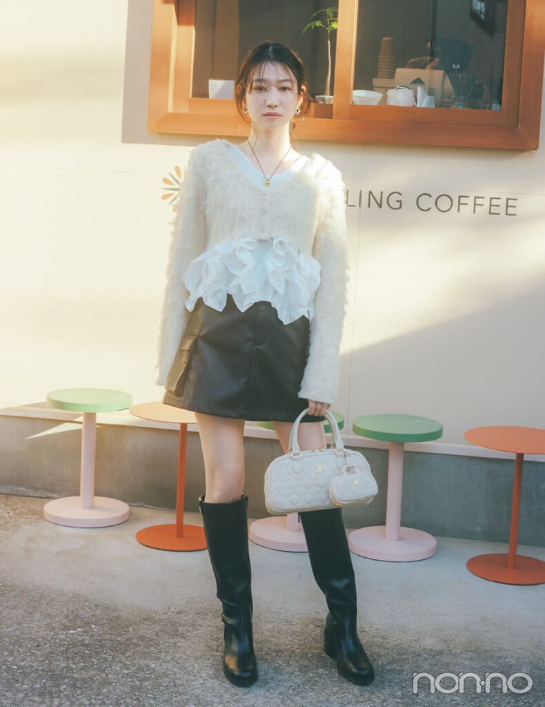 【non-no web】岡本夏美が着こなす大学生の毎日コーデ