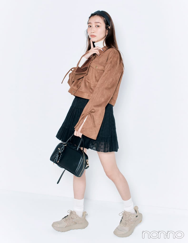 【non-no web】岡本夏美が着こなす大学生の毎日コーデ