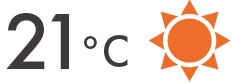 21℃晴れ