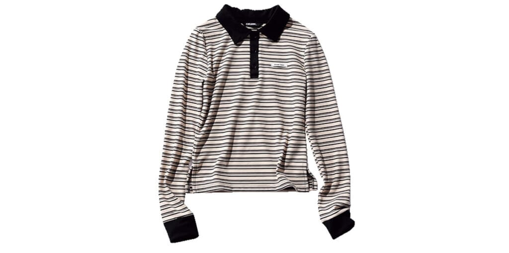 2025秋トレンドのボーダー柄の長袖トップス