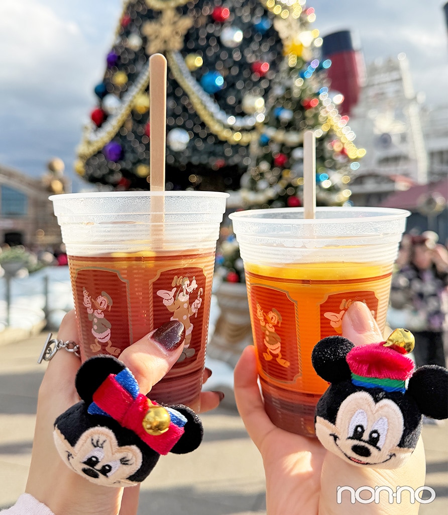 ホットアップルジンジャードリンク、ディズニーシーのクリスマス食べ歩きフード