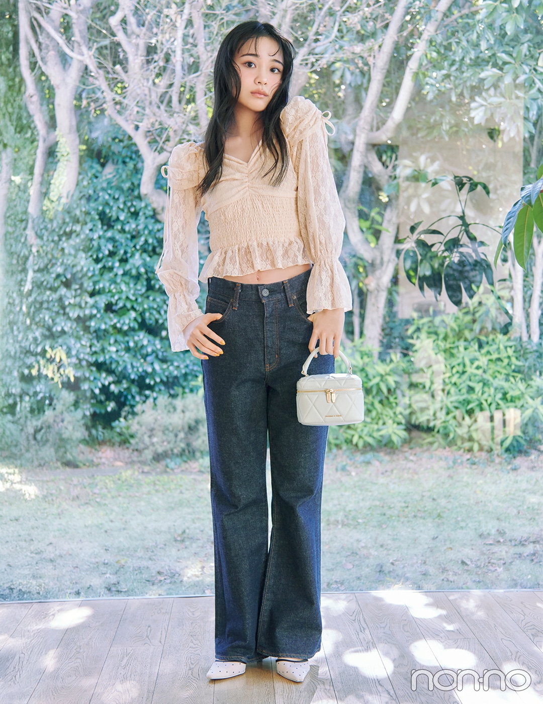 【non-no web】林芽亜里が着こなす大学生の毎日コーデ