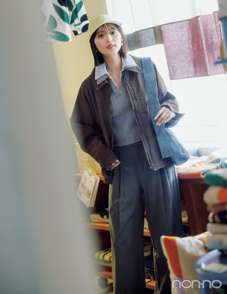 【non-no web】遠藤さくらが着こなす大学生の毎日コーデ