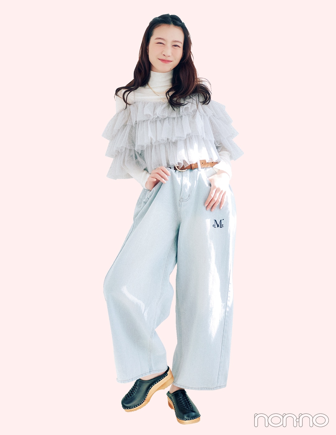 【non-no web】岡本夏美が着こなす大学生の毎日コーデ