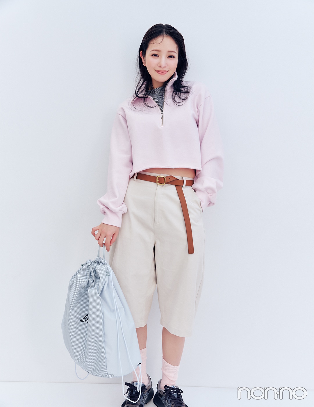 【non-no web】横田真悠が着こなす大学生の毎日コーデ