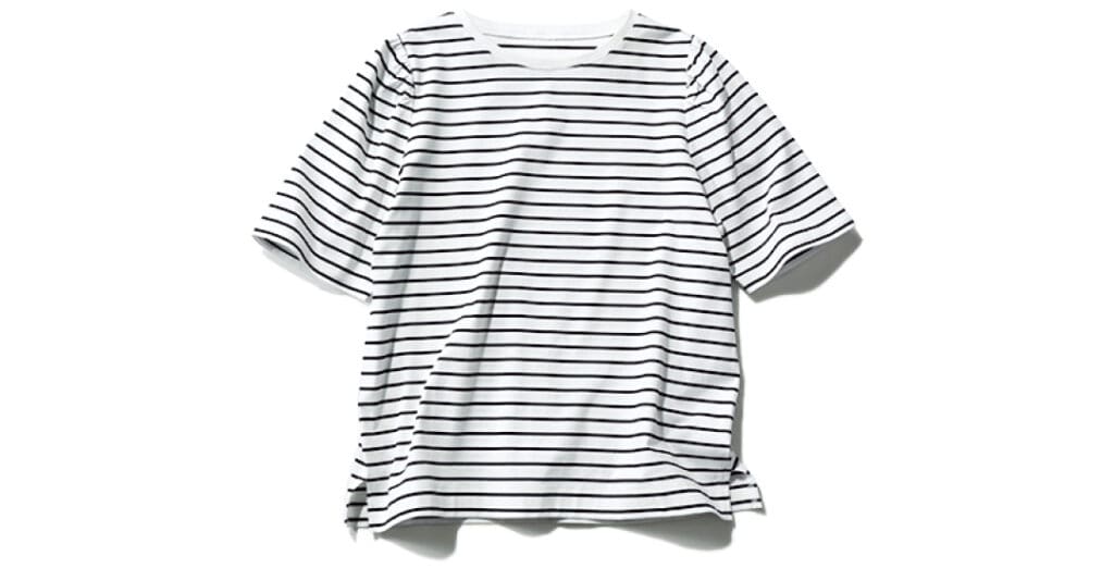 雨でも快適な高機能服-ボーダーカットソー