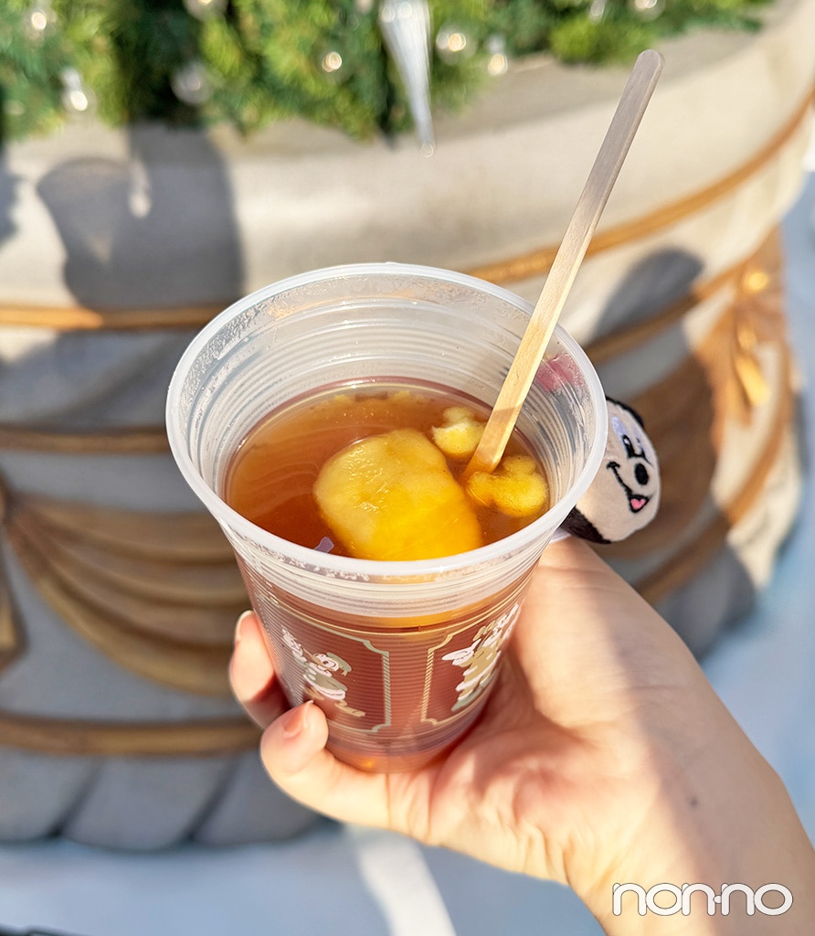 ホットアップルジンジャードリンク、ディズニーシーのクリスマス食べ歩きフード