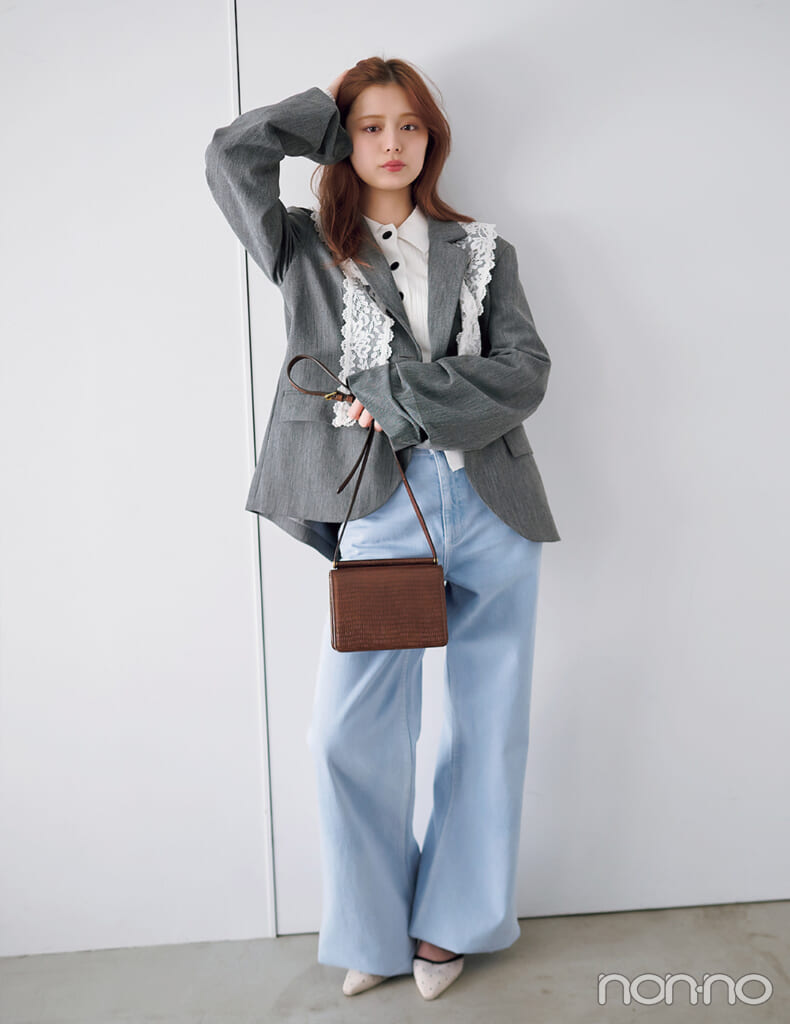 【non-no web】紺野彩夏が着こなす大学生の毎日コーデ