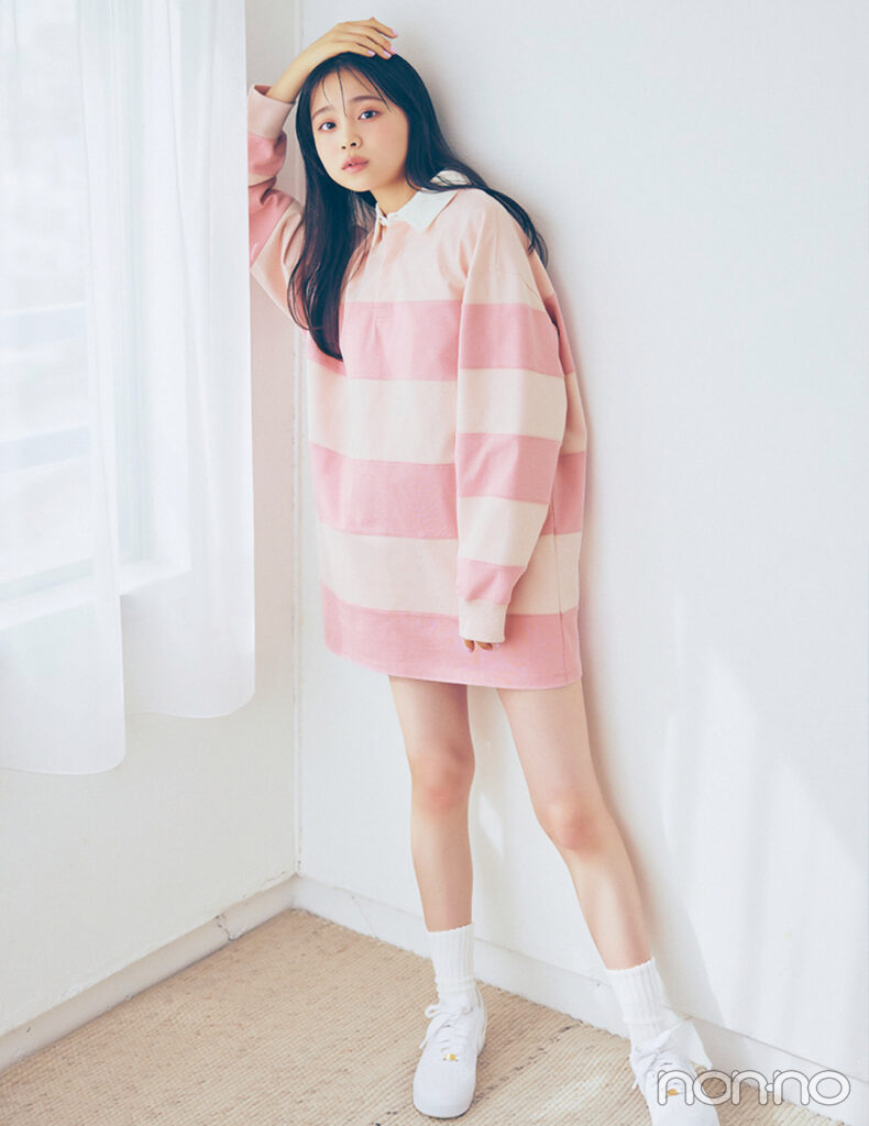 【non-no web】林芽亜里が着こなす大学生の毎日コーデ