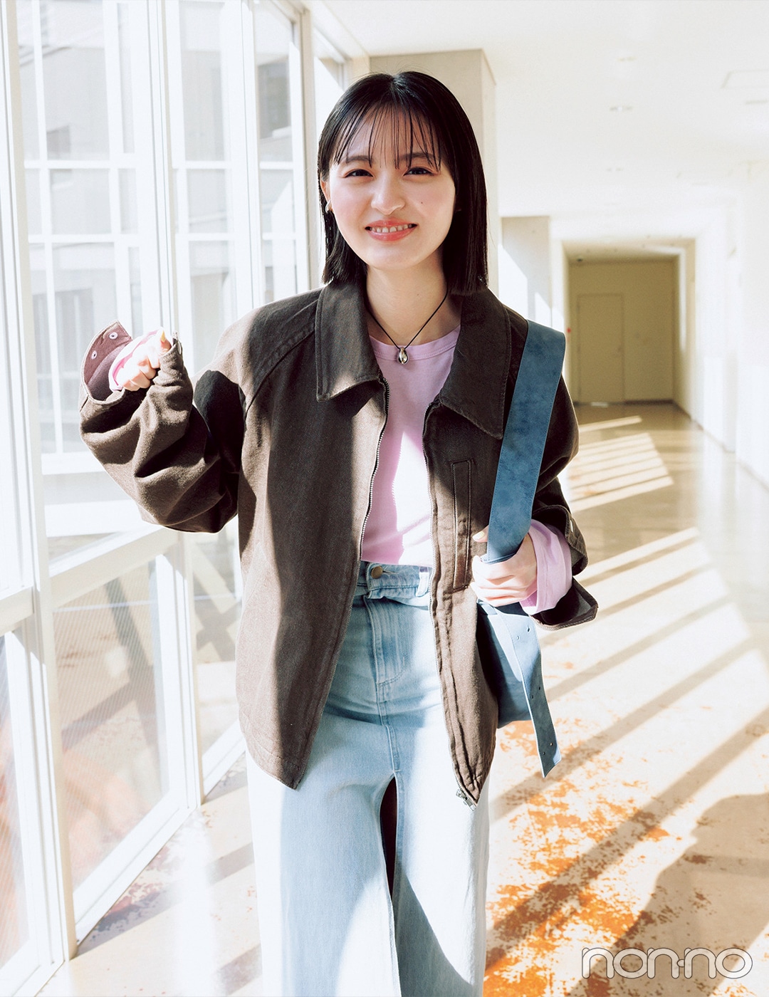 【non-no web】遠藤さくらが着こなす大学生の毎日コーデ