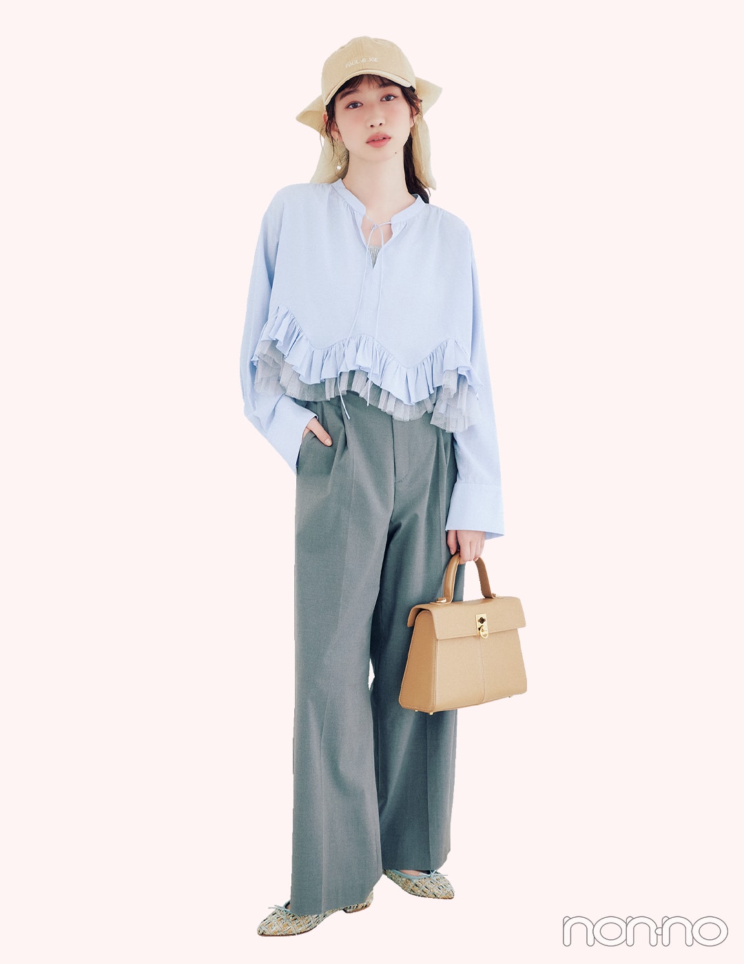 【non-no web】岡本夏美が着こなす大学生の毎日コーデ