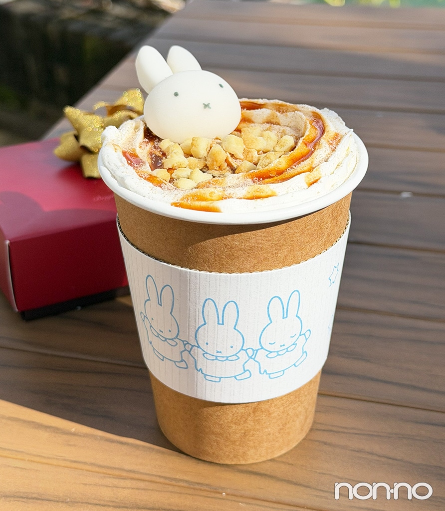 ミッフィーのキャラメルミルクティーラテ／￥800