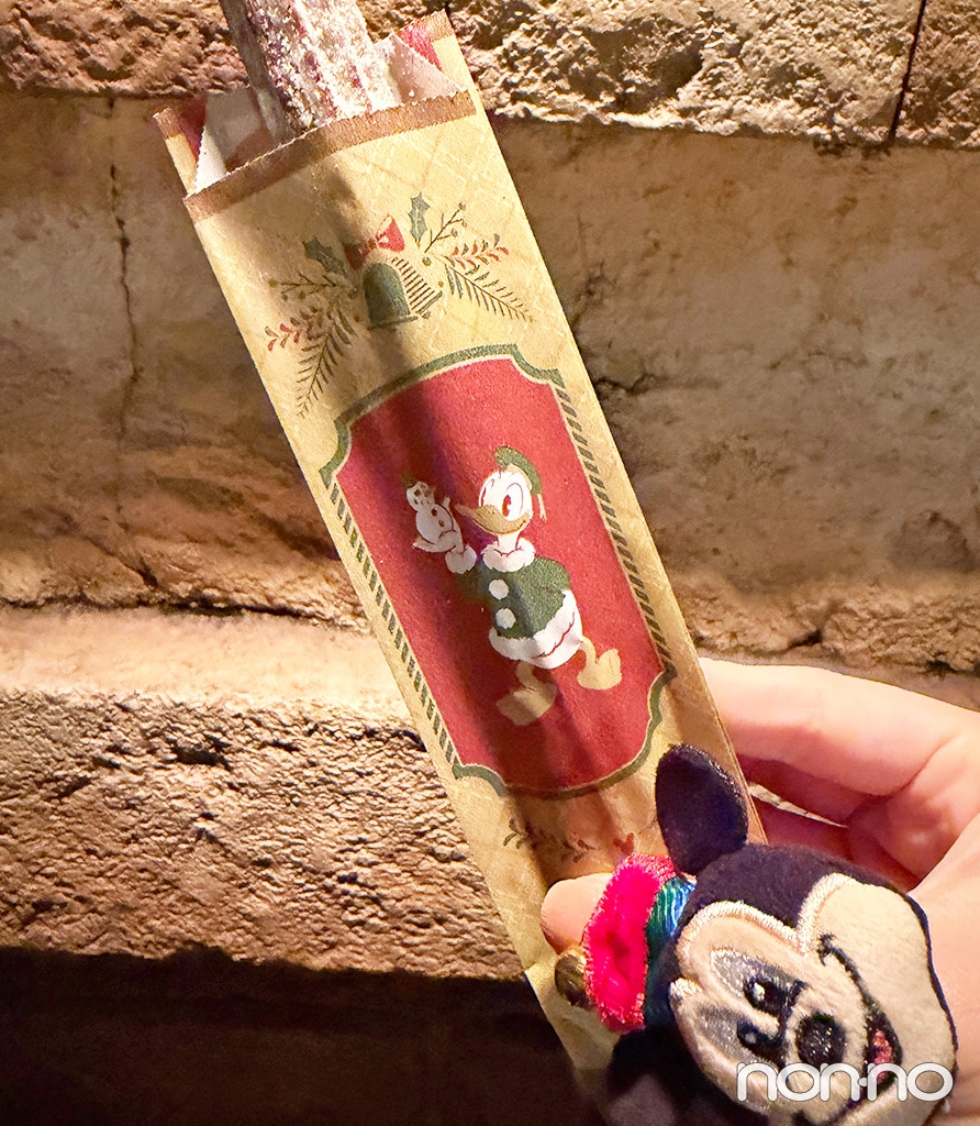 チョコレートチュロスのパッケージ、ディズニーシーのクリスマス食べ歩きフード