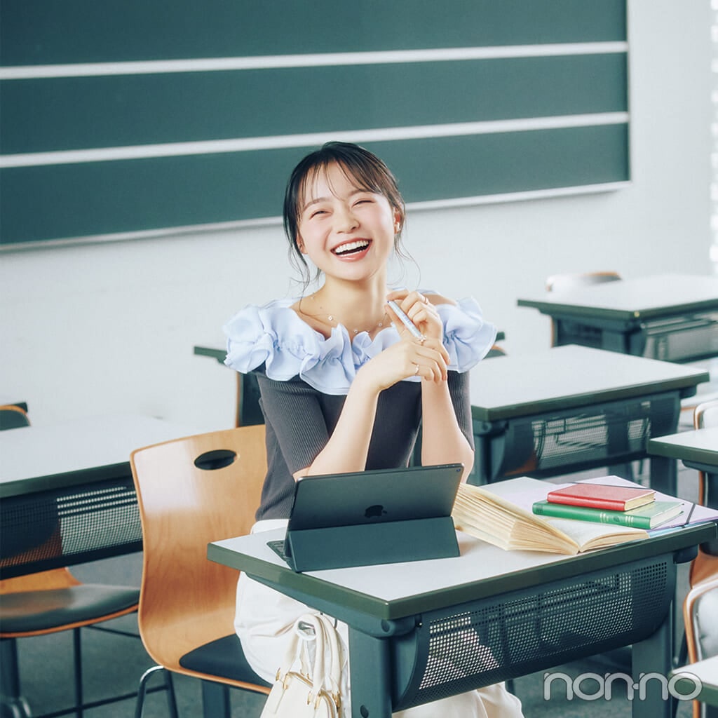 【non-no web】林芽亜里が着こなす大学生の毎日コーデ_アイキャッチ画像