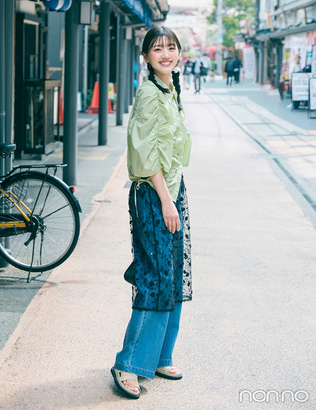 【non-no web】佐々木美玲が着こなす大学生の毎日コーデ