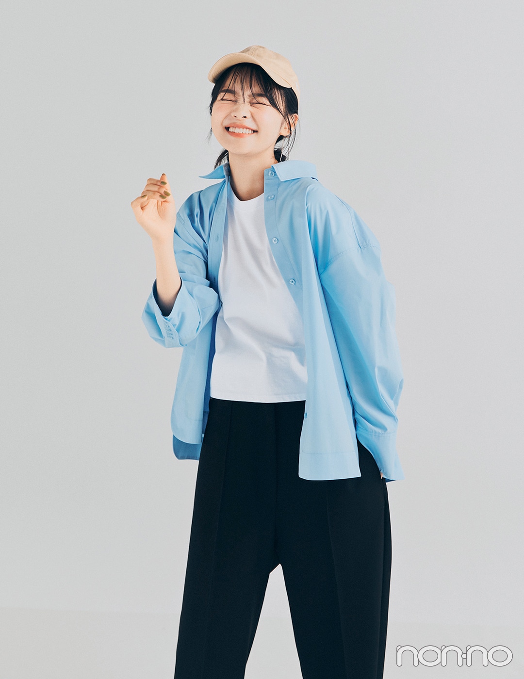 【non-no web】林芽亜里が着こなす大学生の毎日コーデ