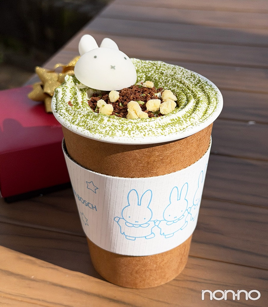 ミッフィーのそのぎ抹茶ラテ／￥800