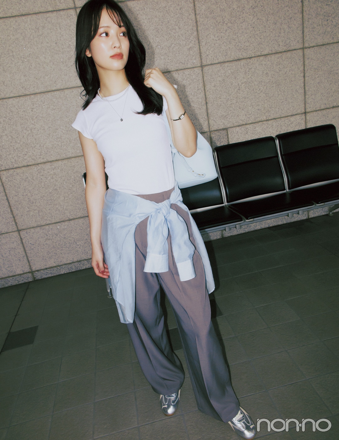 【non-no web】横田真悠が着こなす大学生の毎日コーデ