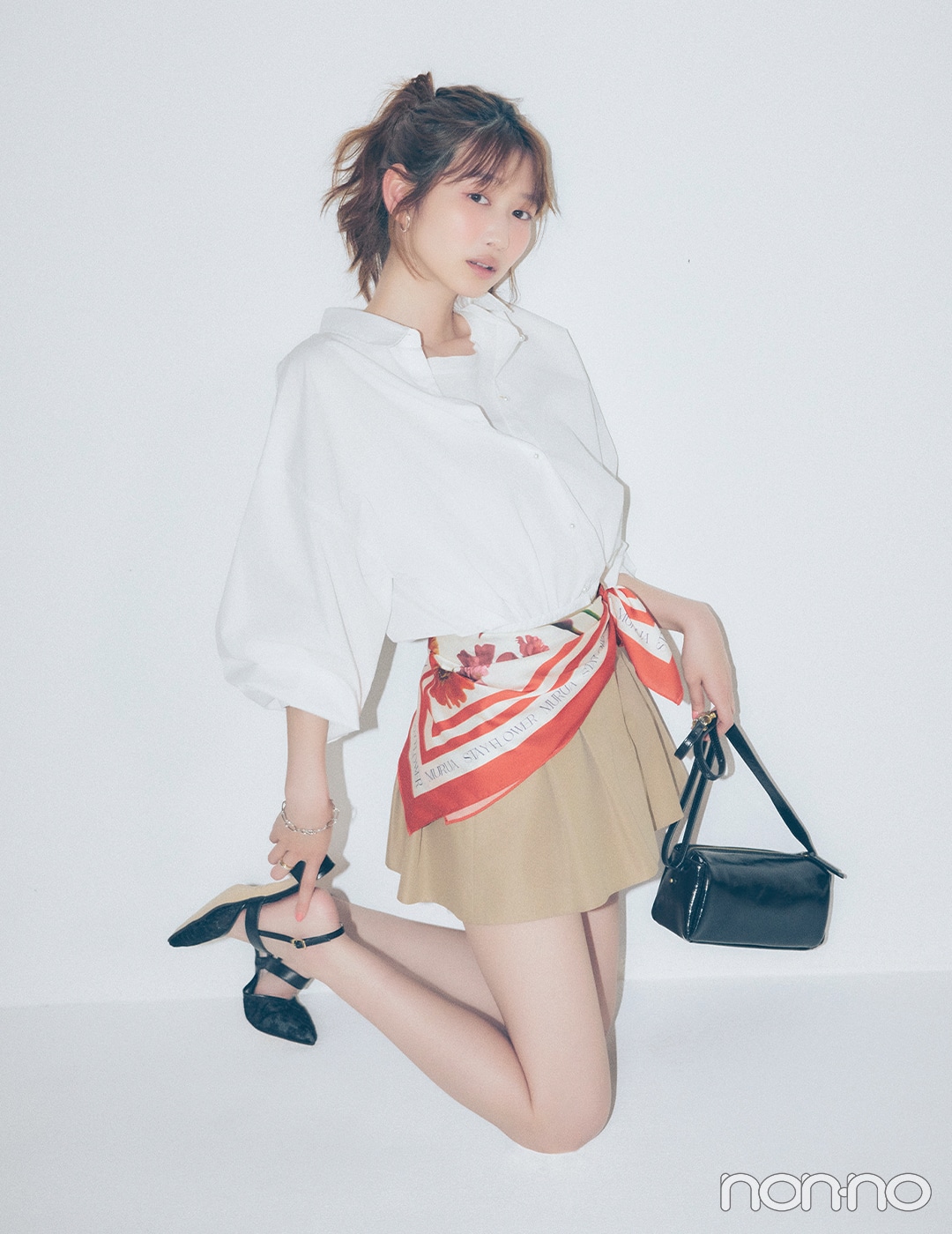 【non-no web】岡本夏美が着こなす大学生の毎日コーデ