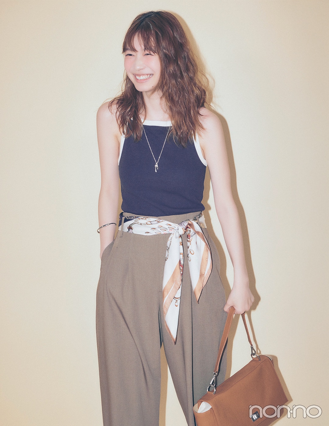 【non-no web】岡本夏美が着こなす大学生の毎日コーデ