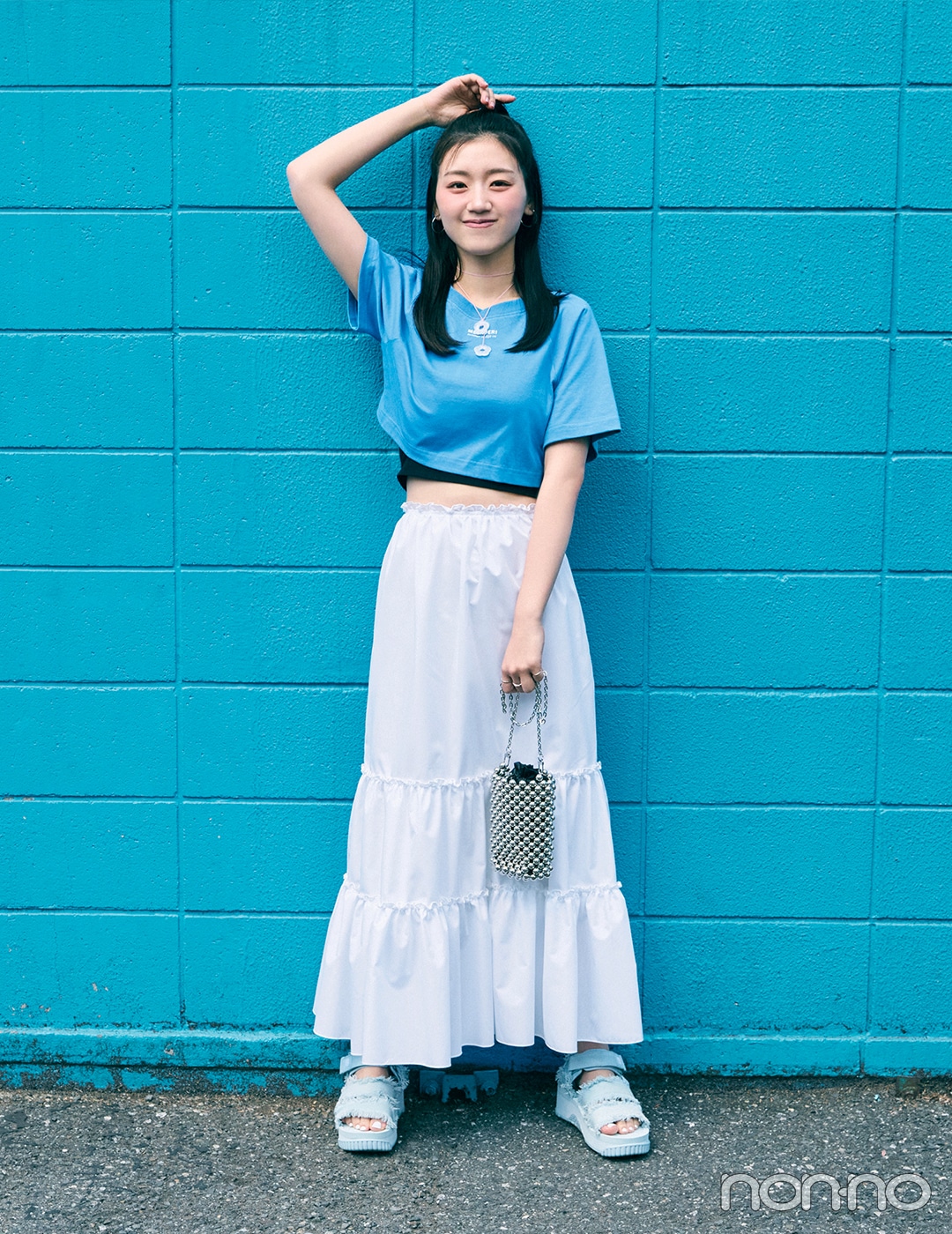 【non-no web】佐々木美玲が着こなす大学生の毎日コーデ