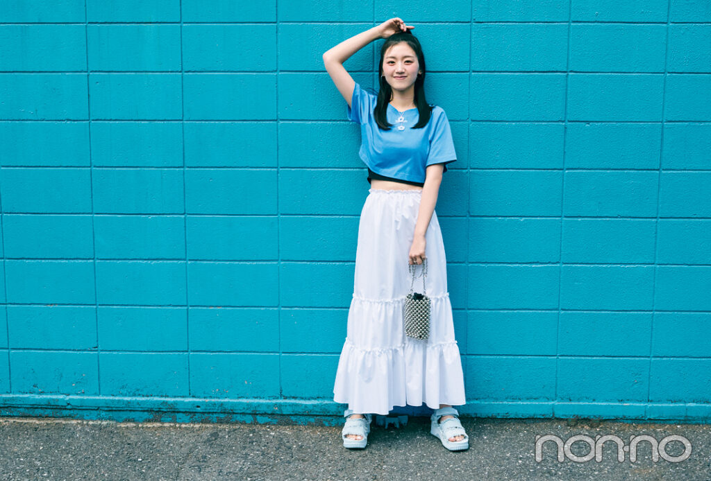 佐々木美玲の花火大会コーデモデルカット3