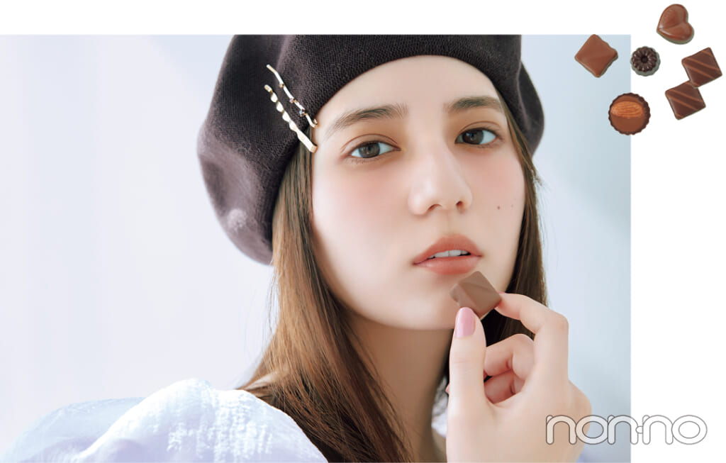 小坂菜緒のショコラみたいなブラウンアイシャドウメイク