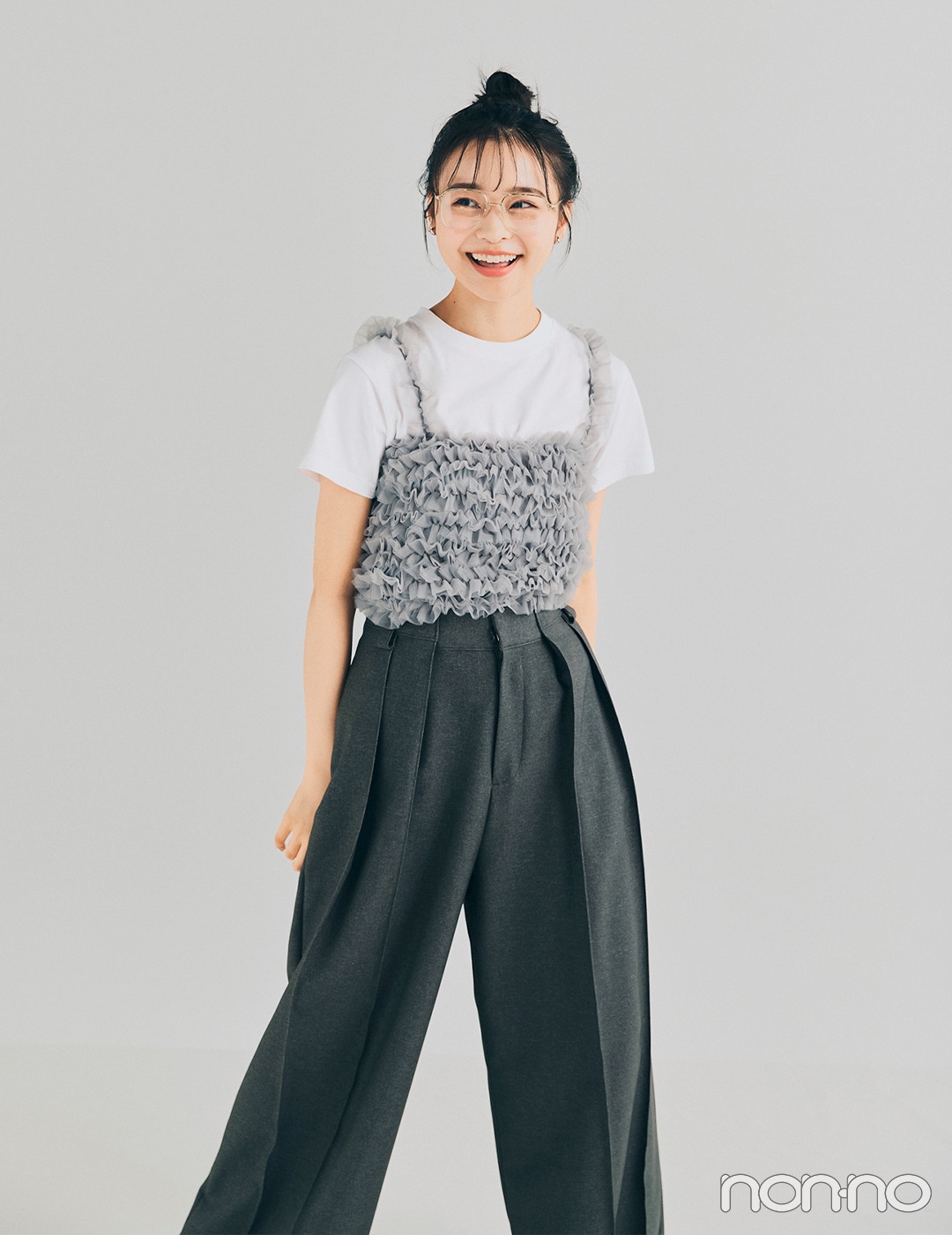 【non-no web】林芽亜里が着こなす大学生の毎日コーデ