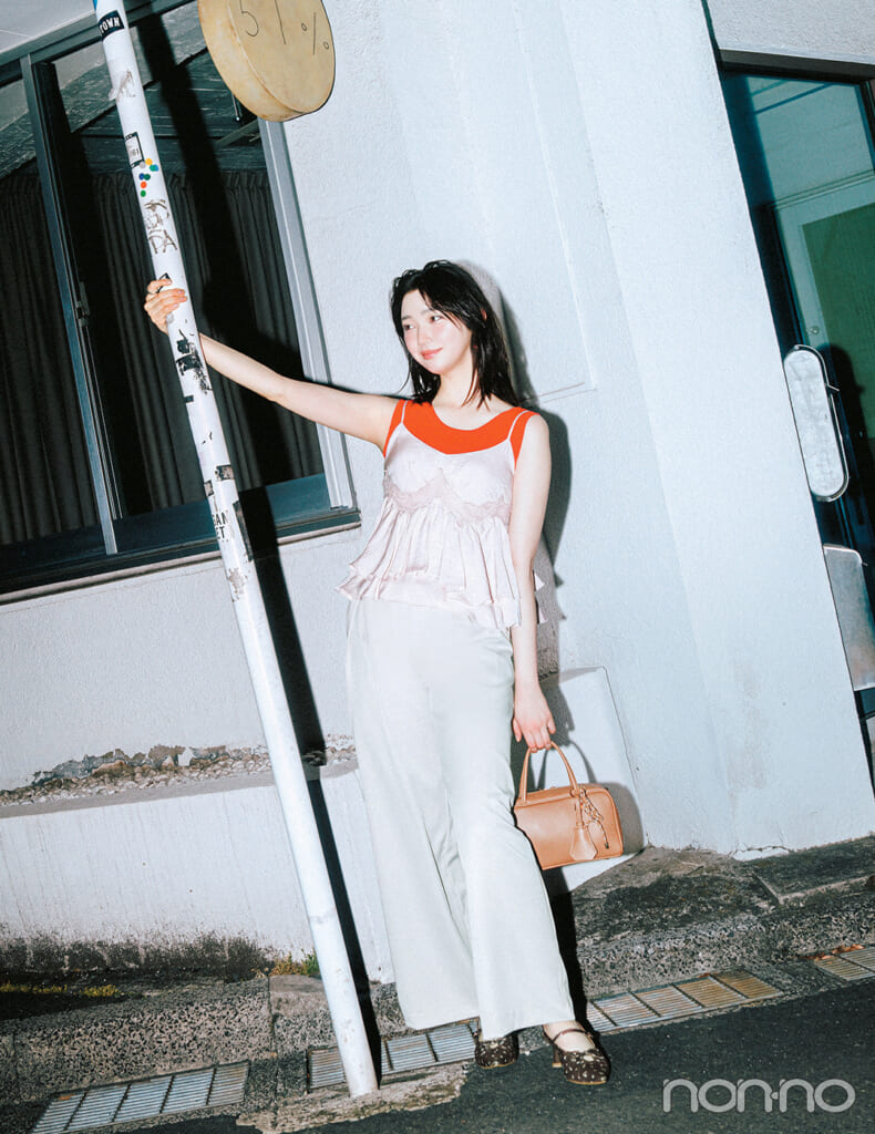 【non-no web】小宮山莉渚が着こなす大学生の毎日コーデ