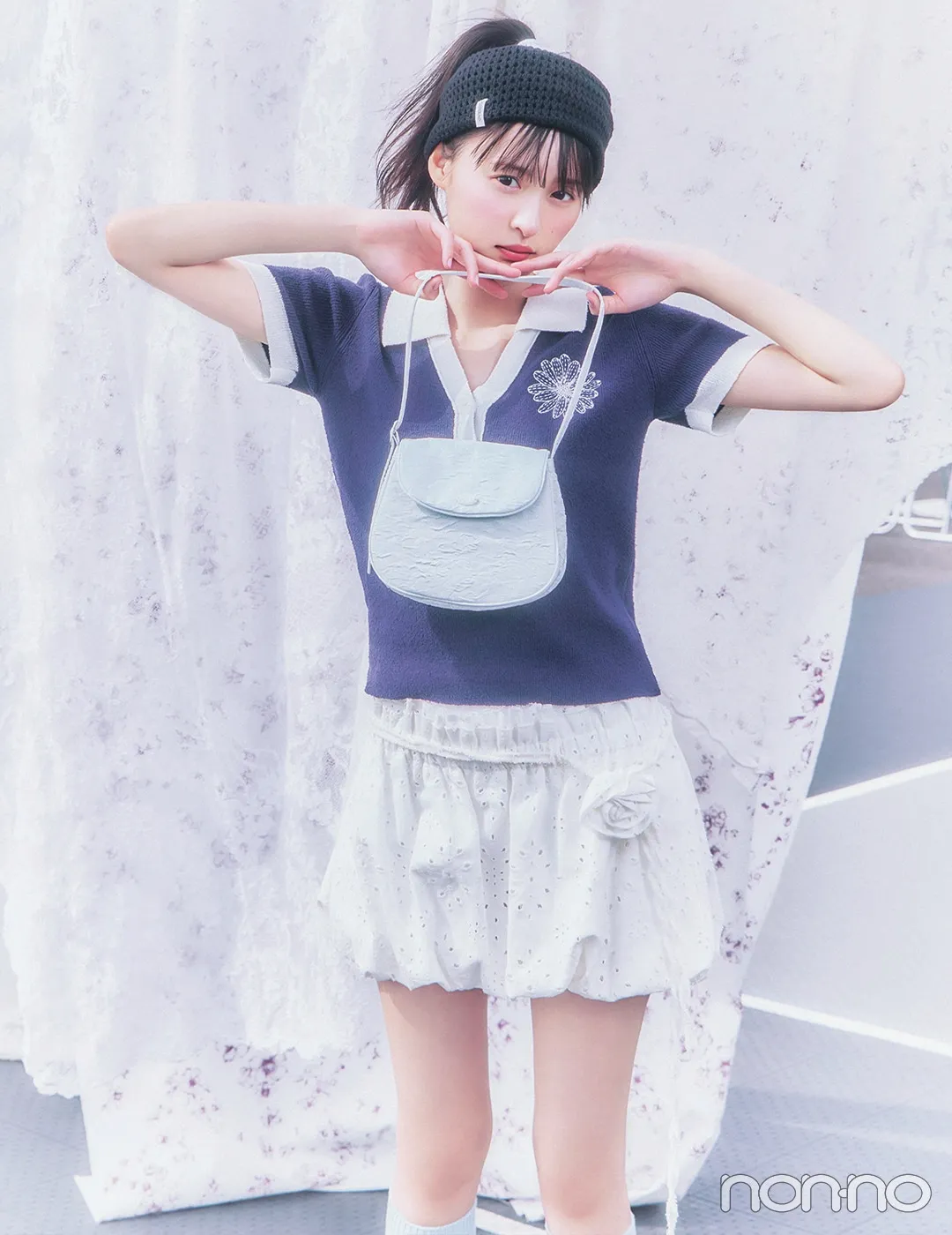 遠藤さくらが着こなす大学生の一週間コーデ 水曜日のミニスカコーデ