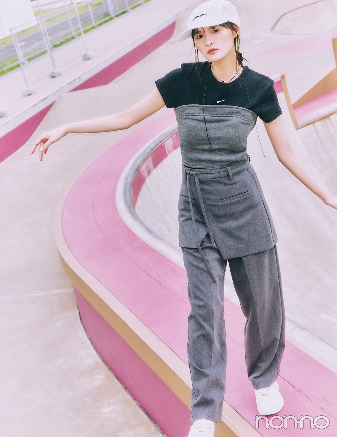 【non-no web】遠藤さくらが着こなす大学生の毎日コーデ
