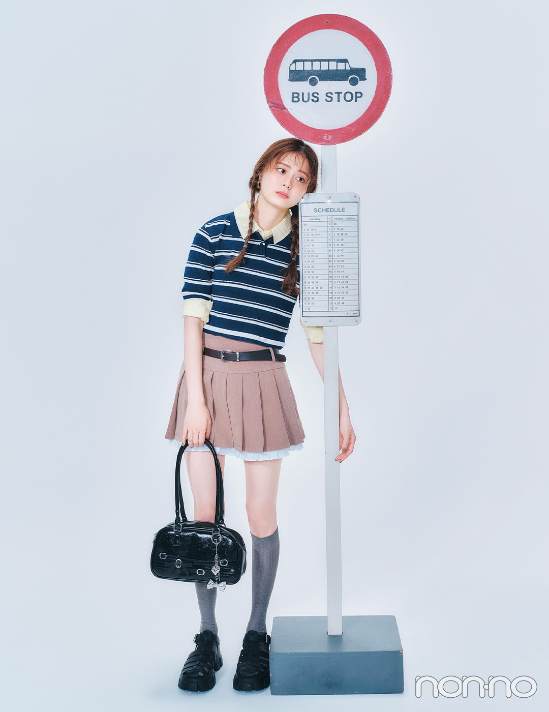 【non-no web】紺野彩夏が着こなす大学生の毎日コーデ