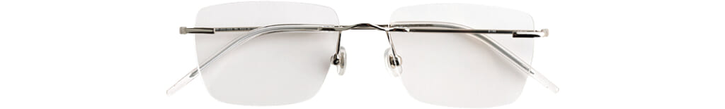 JINSのリムレスメガネ