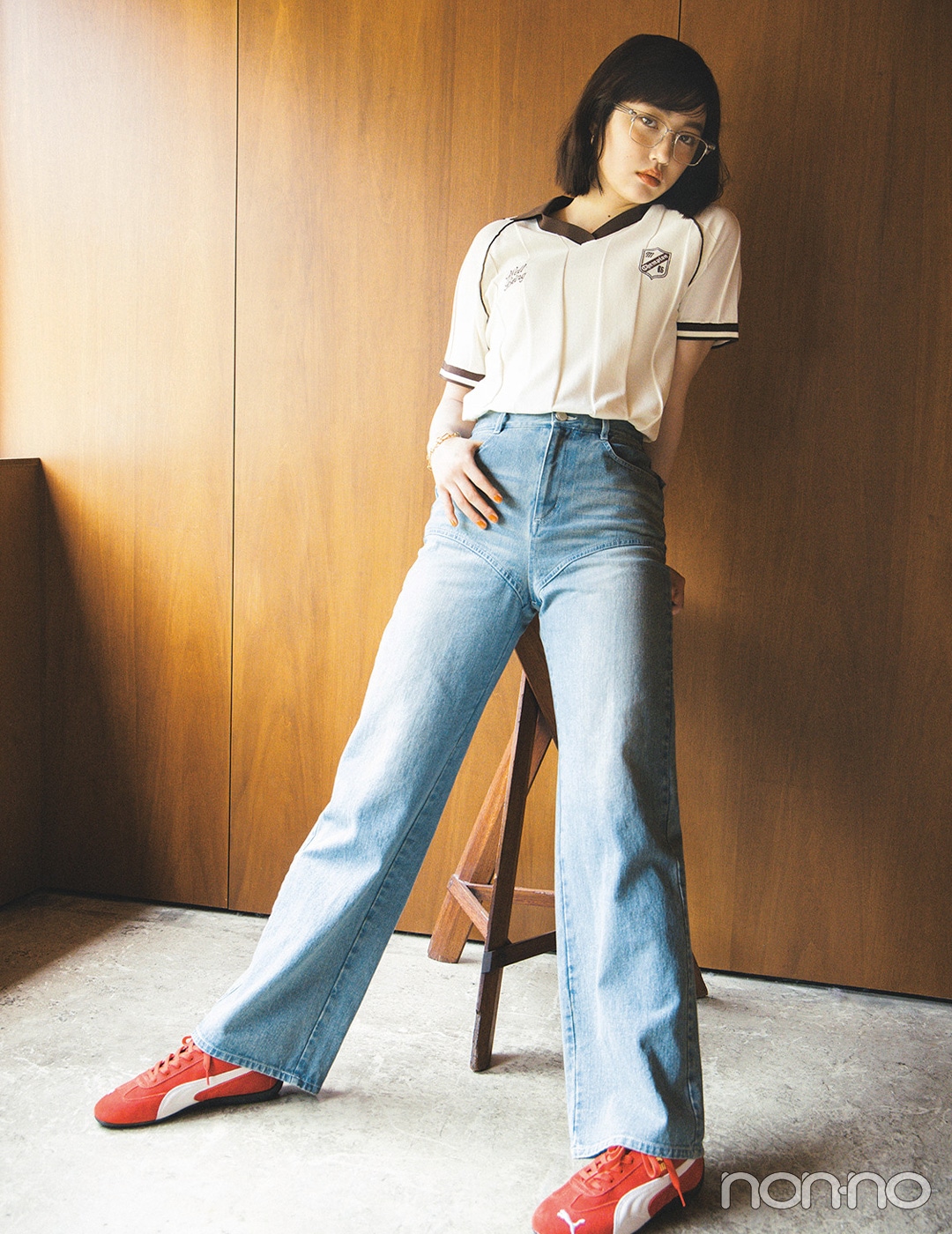 【non-no web】小宮山莉渚が着こなす大学生の毎日コーデ