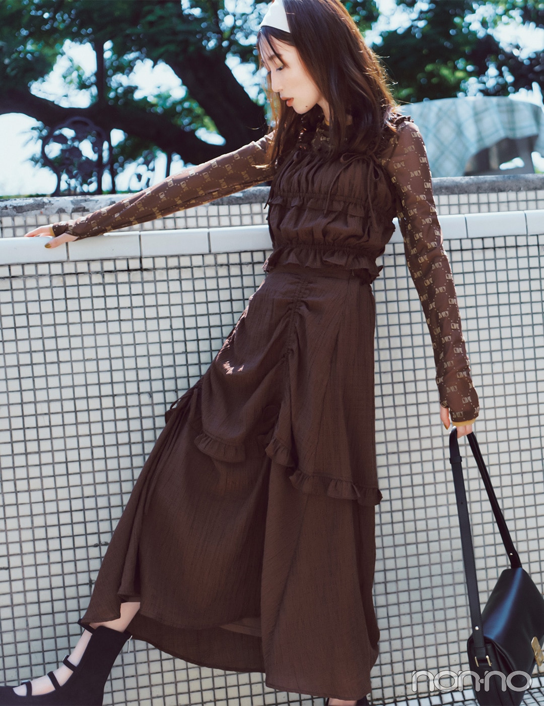 【non-no web】岡本夏美が着こなす大学生の毎日コーデ