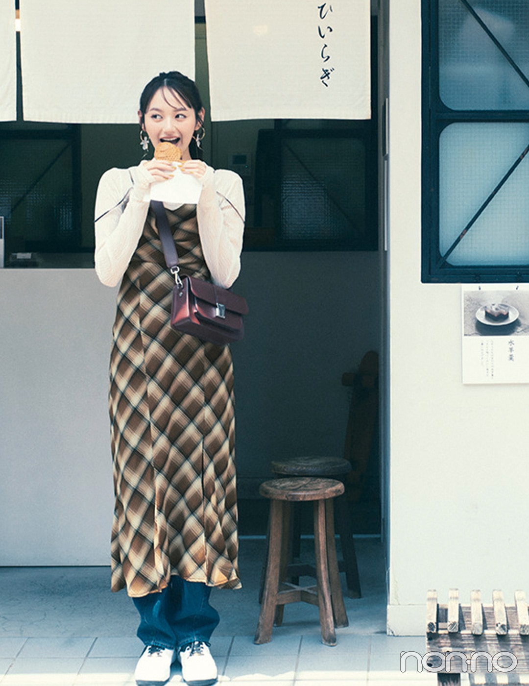 【non-no web】加藤栞が着こなす大学生の毎日コーデ