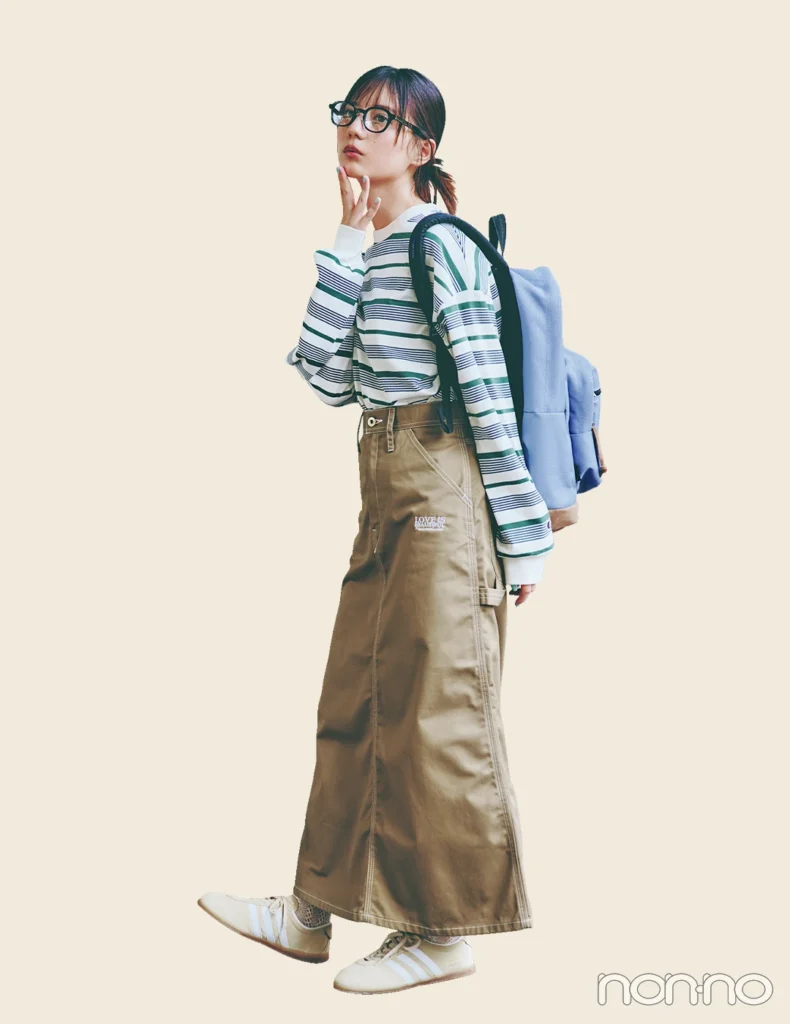 【non-no web】小坂菜緒が着こなす大学生の毎日コーデ