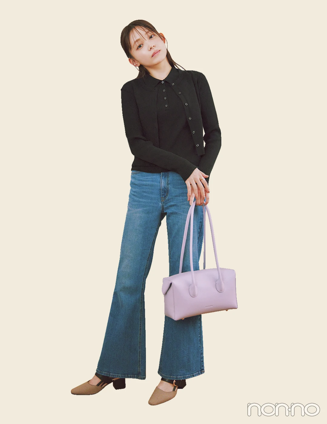 久間田琳加の大学生の一週間コーデ、木曜日のデニムスタイル