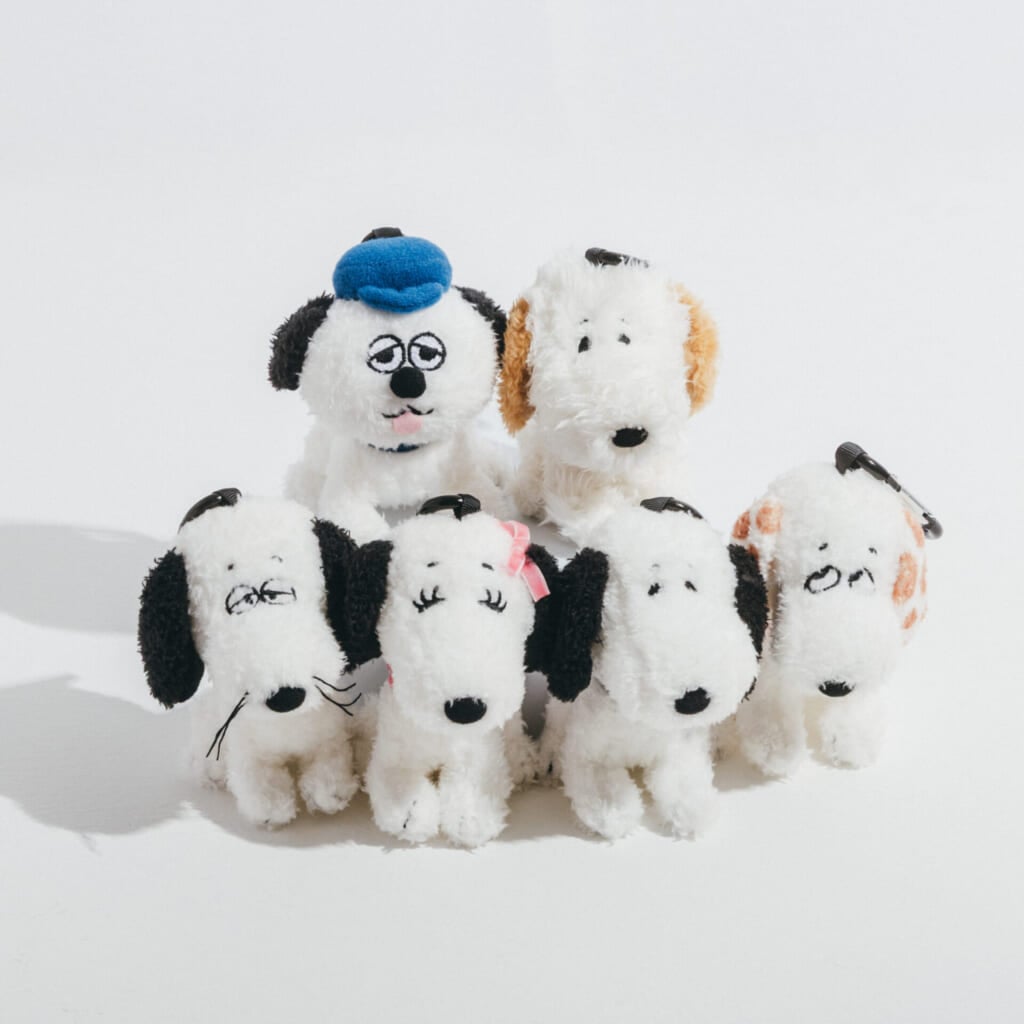 ふかふかとした素材感のマスコットキーホルダー