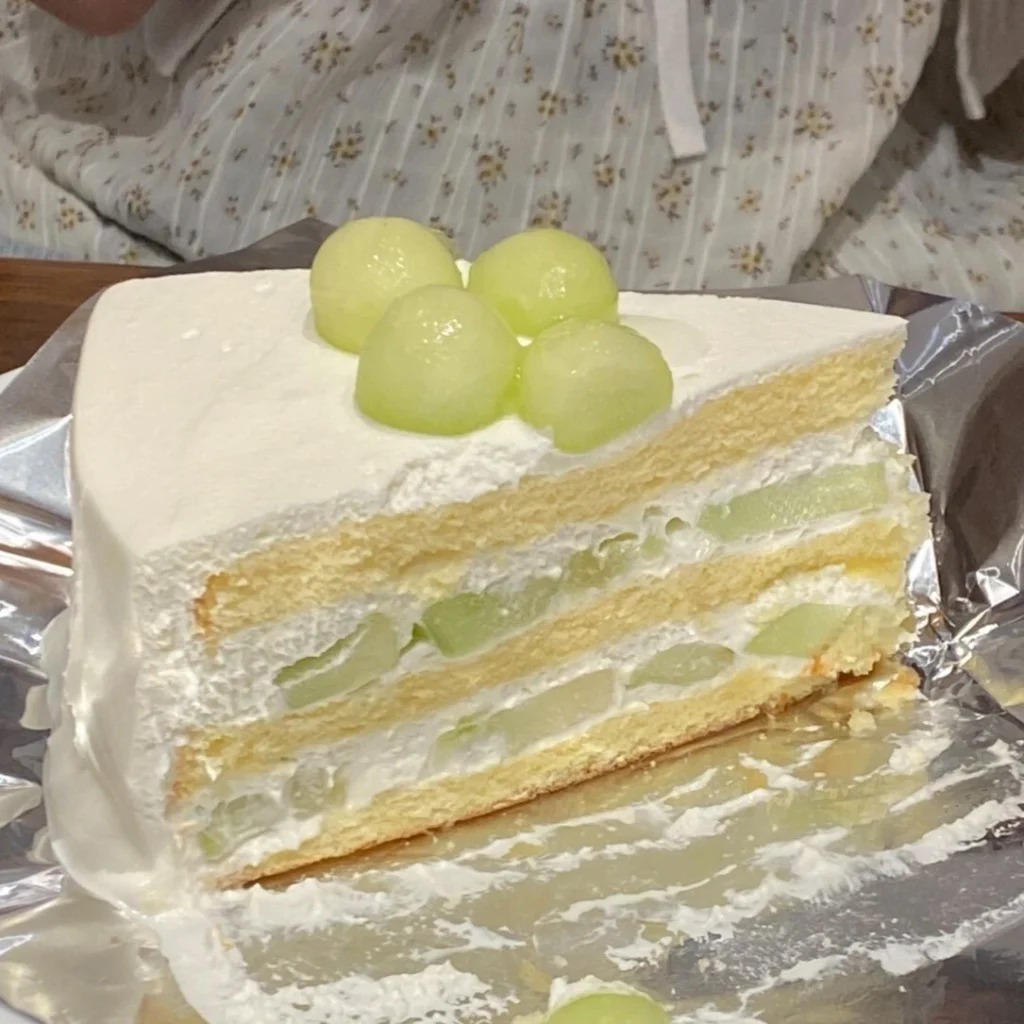 メロンケーキの断面