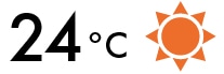 24℃晴れ